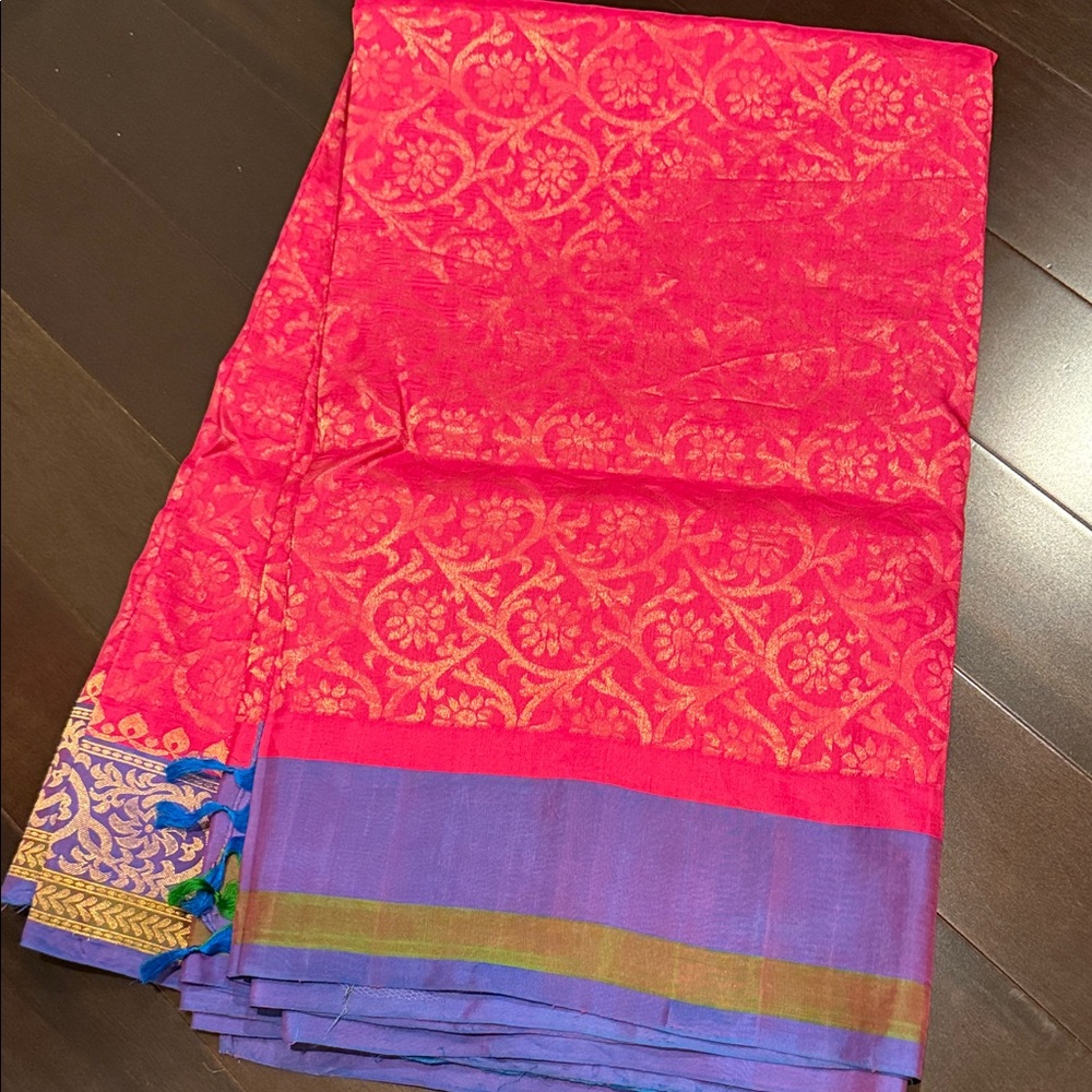 Vibrant Pink and Purple Patterned Fabric